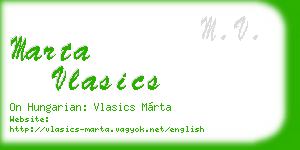 marta vlasics business card